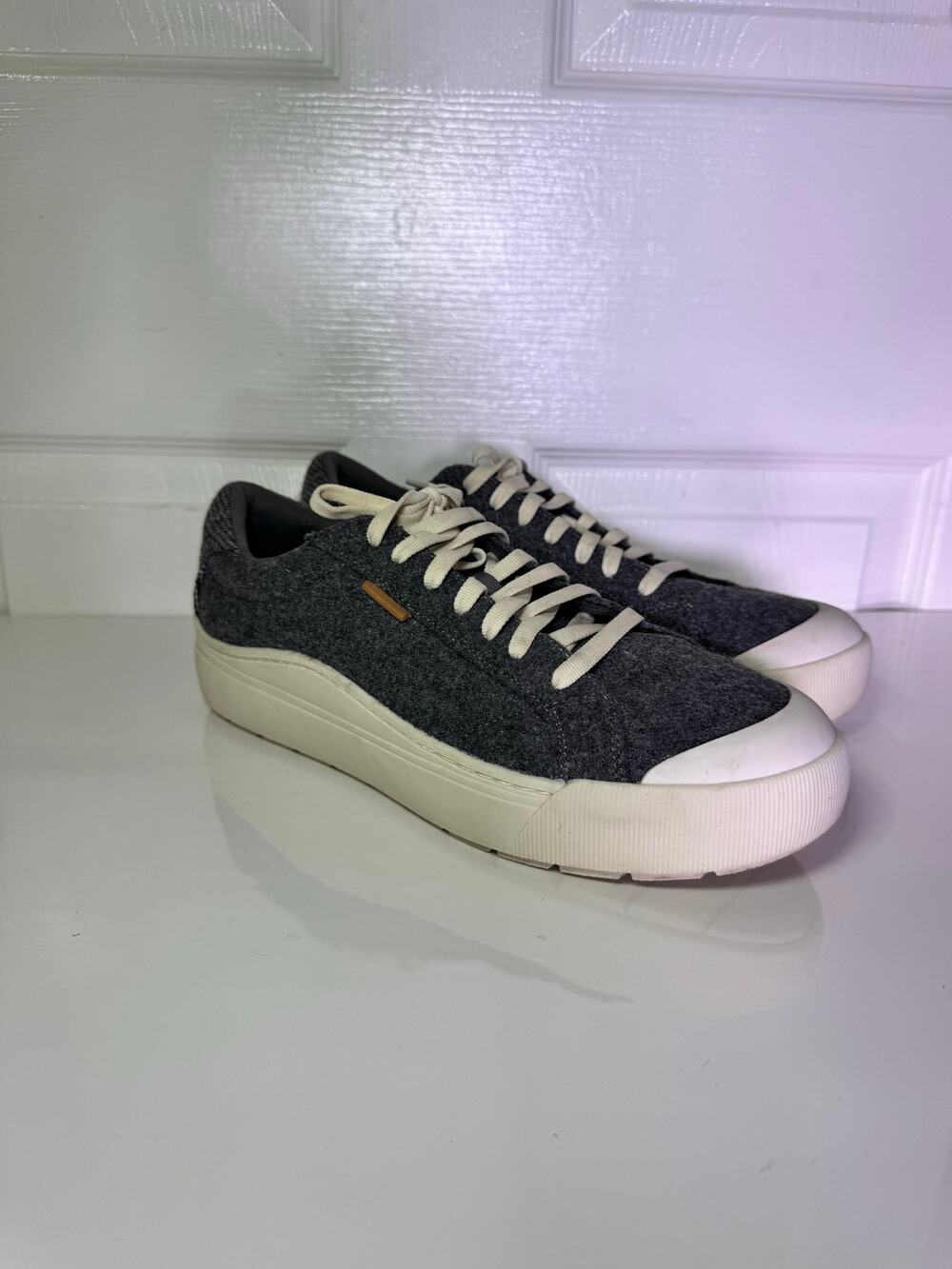 Dr. Scholl’s Grey Wool Blend Lace Up Platform Sneakers Women’s Size 11M
